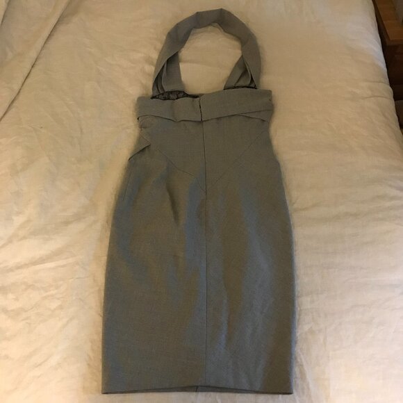 Kaufmanfranco 021 Gray Sheath Halter Dress, EUC! - Picture 4 of 16